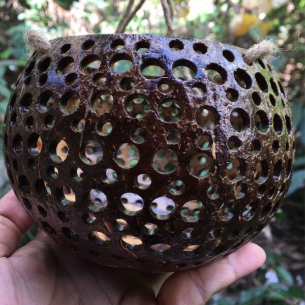 Crafted from a Reclaimed Coconut.