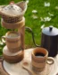 Handmade natural bamboo coffee dripper set, Coffee maker, Pour Over Coffee Drip.