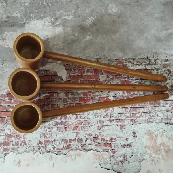 Wooden Ladle Water Ladle Bamboo Tea Ladle Bath Ladle Dipper Water Scoop Shampoo Ladle Cup Bath Spoon