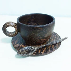 Coffee cup tea cup natural wood smooth caffeine addict present drink nature with our handcrafted wooden coffee, Sugar palm wood.